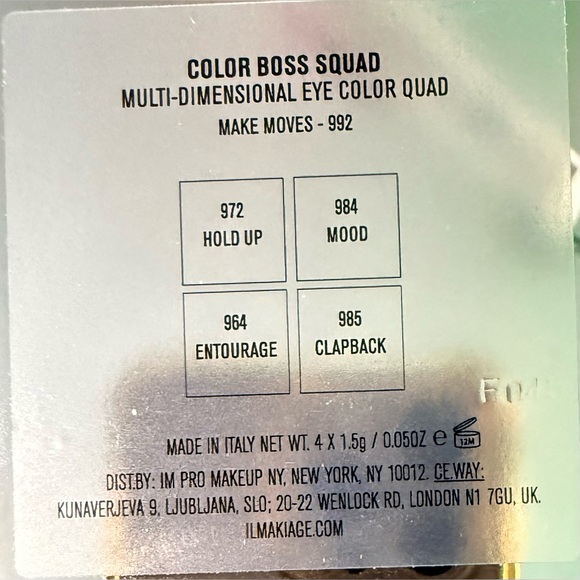 IL MAKIAGE Eyeshadow Palette with 4 colors as shown in pictures. BNIB - Picture 5 of 8